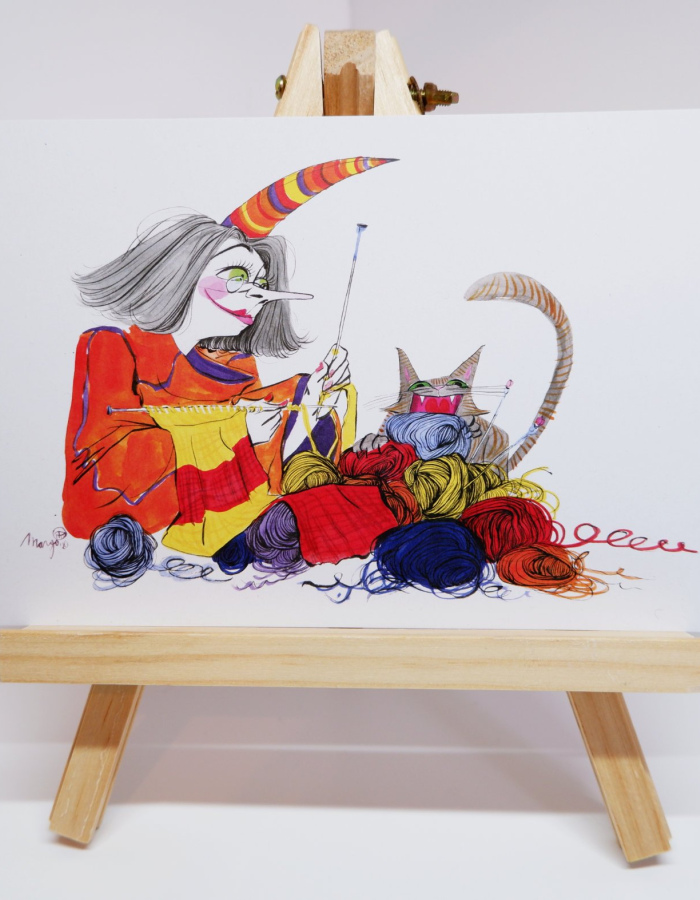 Print “Knitting” A5