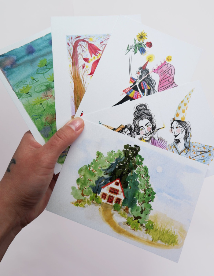Set of 5 postcards